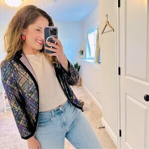 NWT Marc Jacobs Metallic Purple Blazer Jacket 6